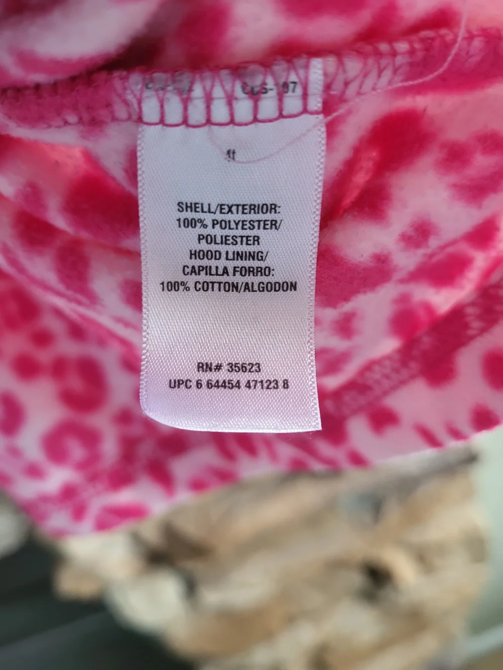 Carter's Hot Pink Leopard Print Hooded Fleece Jacket